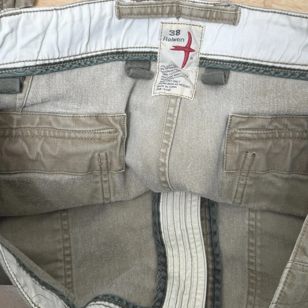 Relwen Flex Military‎ Pant Mens 38 Khaki Tan Utility Chino Stretch Workwear